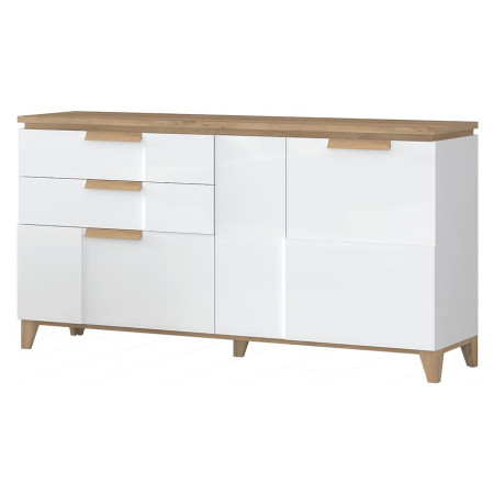Bútor webáruház Vác Dunakeszi bútorboltok Komód Brio K23 pacific walnut/crystal white