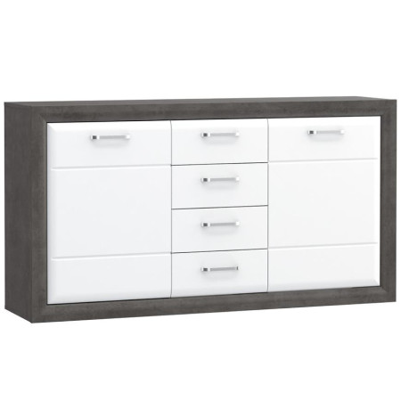 Bútor webáruház Vác Dunakeszi bútorboltok Komód Lenox ENXK231 fényes fehér/beton Bútor webáruház Vác Dunakeszi bútorboltok Komód Lenox ENXK231 fényes fehér/beton