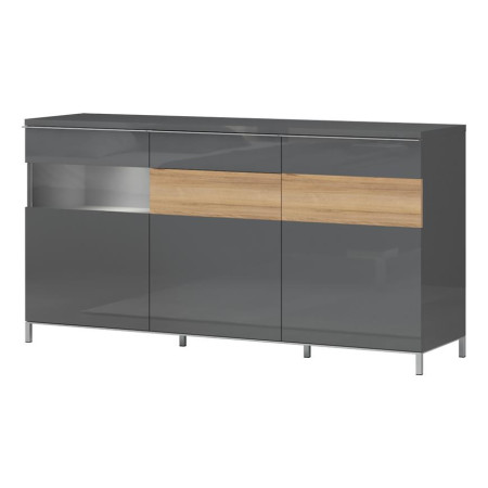 Bútor webáruház Vác Dunakeszi bútorboltok Komód Onyx K170-3KS1F/ON anthracite/pacific walnut