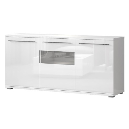Bútor webáruház Vác Dunakeszi bútorboltok Komód Piano K180-3KS/PN-70/KA/70 crystal white
