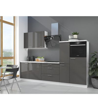 Bútor webáruház Vác Dunakeszi bútorboltok Konyhabútor Lara 280 Mdf szürke fényes