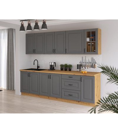 Bútor webáruház Vác Dunakeszi bútorboltok Konyhabútor Stilo dustgrey/artisan 260 munkalap nélkül