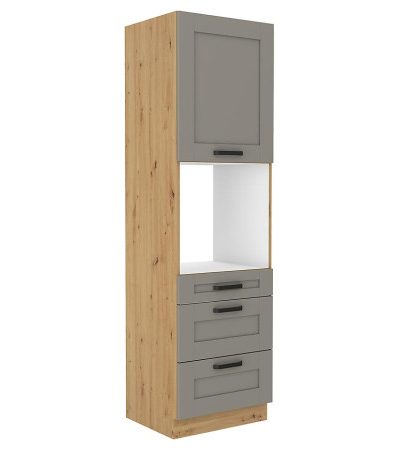 Bútor webáruház Vác Dunakeszi bútorboltok Konyhaszekrény Luna claygrey/artisan 60DPS-210 3S 1F