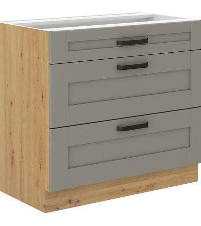 Bútor webáruház Vác Dunakeszi bútorboltok Konyhaszekrény Luna claygrey/artisan 80D 3S BB