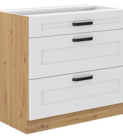 Bútor webáruház Vác Dunakeszi bútorboltok Konyhaszekrény LUNA fehér mat/artisan  80d 3s bb