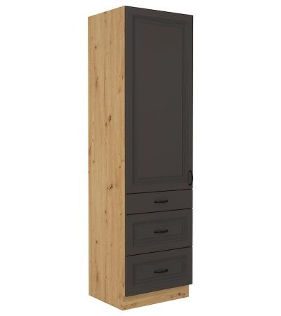 Bútor webáruház Vác Dunakeszi bútorboltok Konyhaszekrény STILO grafit mat/artisan 60dks-210 3s 1f