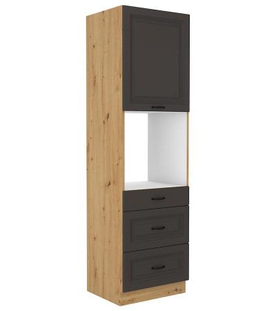 Bútor webáruház Vác Dunakeszi bútorboltok Konyhaszekrény STILO grafit mat/artisan 60dps-210 3s 1f