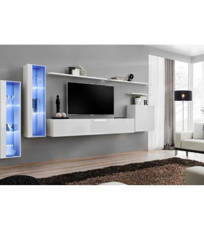 Bútor webáruház Vác Dunakeszi bútorboltok Nappali bútor Switch üveg+LED XI fehér