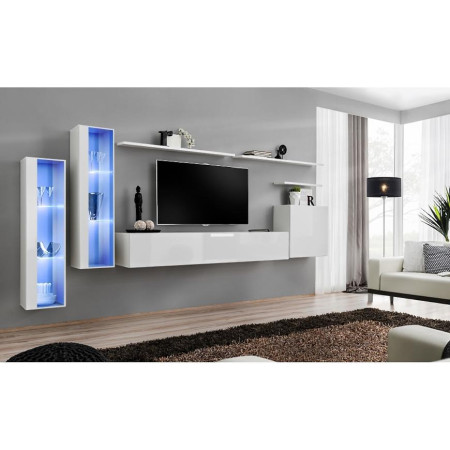 Bútor webáruház Vác Dunakeszi bútorboltok Nappali bútor Switch üveg+LED XI fehér