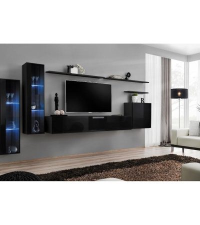 Bútor webáruház Vác Dunakeszi bútorboltok Nappali bútor Switch üveg+LED XI Fekete