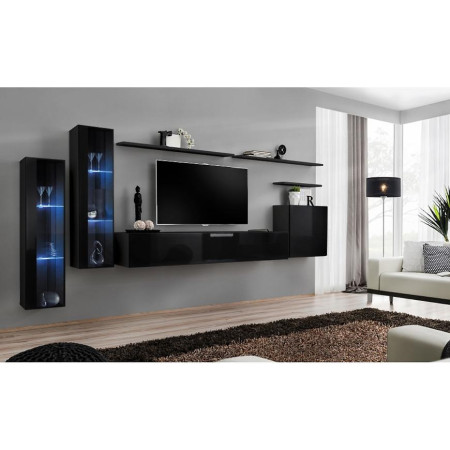 Bútor webáruház Vác Dunakeszi bútorboltok Nappali bútor Switch üveg+LED XI Fekete