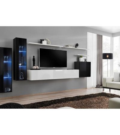 Bútor webáruház Vác Dunakeszi bútorboltok Nappali bútor Switch üveg+LED XI Fekete/fehér