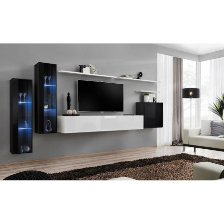 Bútor webáruház Vác Dunakeszi bútorboltok Nappali bútor Switch üveg+LED XI Fekete/fehér
