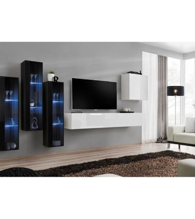 Bútor webáruház Vác Dunakeszi bútorboltok Nappali bútor Switch üveg+LED XIII Fekete/fehér