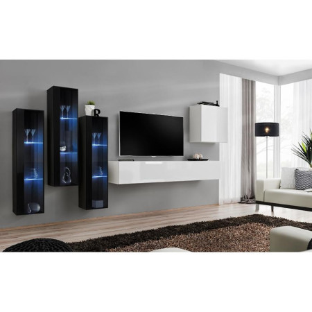 Bútor webáruház Vác Dunakeszi bútorboltok Nappali bútor Switch üveg+LED XIII Fekete/fehér