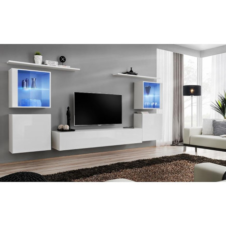 Bútor webáruház Vác Dunakeszi bútorboltok Nappali bútor Switch üveg+LED XIV fehér