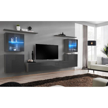 Bútor webáruház Vác Dunakeszi bútorboltok Nappali bútor Switch üveg+LED XIV Grafit