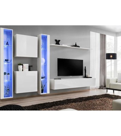 Bútor webáruház Vác Dunakeszi bútorboltok Nappali bútor Switch XVI üveg +LED fehér