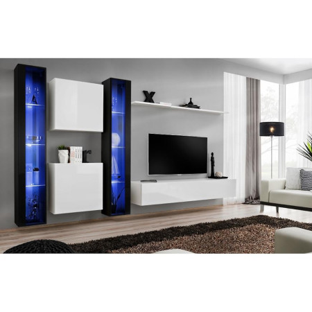 Bútor webáruház Vác Dunakeszi bútorboltok Nappali bútor Switch XVI üveg +LED fekete/fehér
