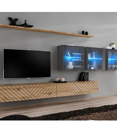 Bútor webáruház Vác Dunakeszi bútorboltok Nappali Bútor Switch XVII Line Wotan/Grafit