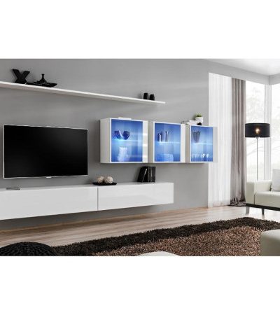 Bútor webáruház Vác Dunakeszi bútorboltok Nappali bútor Switch XVII üveg +LED fehér