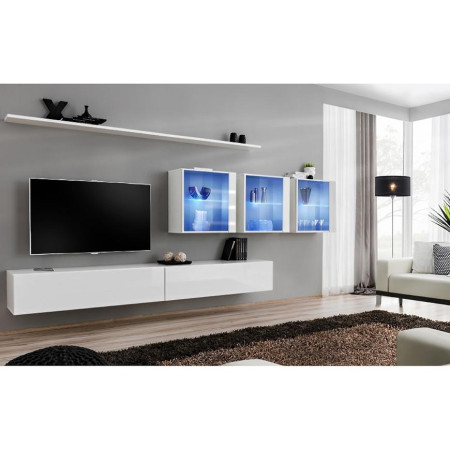 Bútor webáruház Vác Dunakeszi bútorboltok Nappali bútor Switch XVII üveg +LED fehér