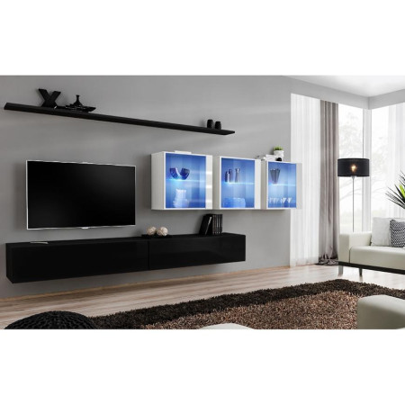 Bútor webáruház Vác Dunakeszi bútorboltok Nappali bútor Switch XVII üveg +LED fekete/fehér