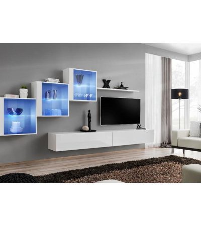 Bútor webáruház Vác Dunakeszi bútorboltok Nappali bútor Switch XVIII üveg +LED fehér