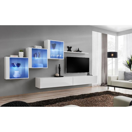 Bútor webáruház Vác Dunakeszi bútorboltok Nappali bútor Switch XVIII üveg +LED fehér