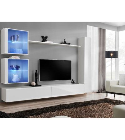 Bútor webáruház Vác Dunakeszi bútorboltok Nappali bútor Switch XVIII üveg +LED  fehér