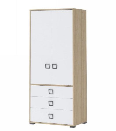 Bútor webáruház Vác Dunakeszi bútorboltok Sarokszekrény 2D3S Kiki G23-BK/KI-15 beech/white