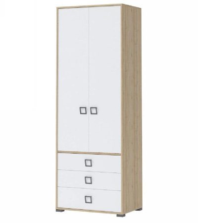 Bútor webáruház Vác Dunakeszi bútorboltok Sarokszekrény 2D3S Kiki P23-BK/KI-15 beech/white
