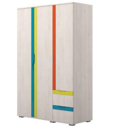 Bútor webáruház Vác Dunakeszi bútorboltok Sarokszekrény JOY-G32 polar pine/mango/lime/torquise