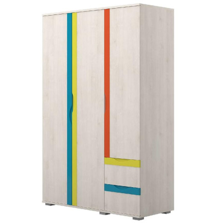 Bútor webáruház Vác Dunakeszi bútorboltok Sarokszekrény JOY-G32 polar pine/mango/lime/torquise
