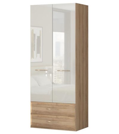 Bútor webáruház Vác Dunakeszi bútorboltok Szekrény 2d2s Gala p22/gl pacific walnut/beige