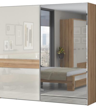 Bútor webáruház Vác Dunakeszi bútorboltok Szekrény 2d Gala pk181-og/gl pacific walnut/beige