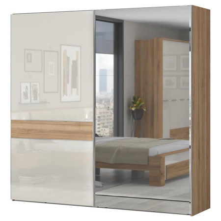 Bútor webáruház Vác Dunakeszi bútorboltok Szekrény 2d Gala pk181-og/gl pacific walnut/beige