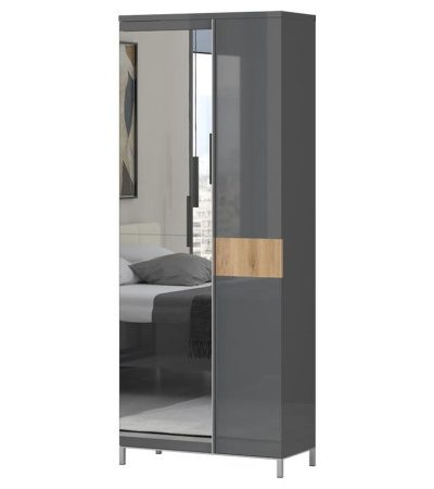 Bútor webáruház Vác Dunakeszi bútorboltok Szekrény 2d Onyx Lustro V2 Pacific Walnut/Anthracite