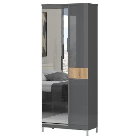 Bútor webáruház Vác Dunakeszi bútorboltok Szekrény 2d Onyx Lustro V2 Pacific Walnut/Anthracite