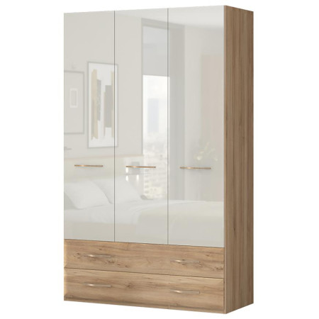 Bútor webáruház Vác Dunakeszi bútorboltok Szekrény 3d2s Gala p32/gl pacific walnut/beige