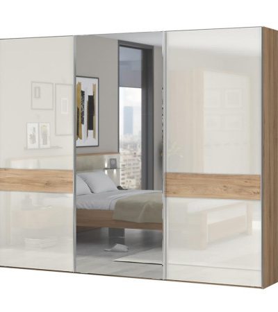Bútor webáruház Vác Dunakeszi bútorboltok Szekrény 3d Gala pk281-og/gl pacific walnut/beige