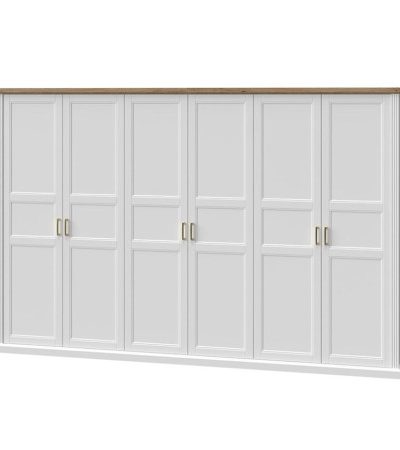 Bútor webáruház Vác Dunakeszi bútorboltok Szekrény 6d Tara p6/ta white/pacific walnut