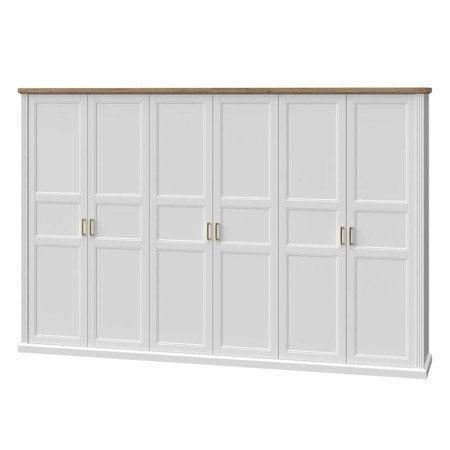 Bútor webáruház Vác Dunakeszi bútorboltok Szekrény 6d Tara p6/ta white/pacific walnut