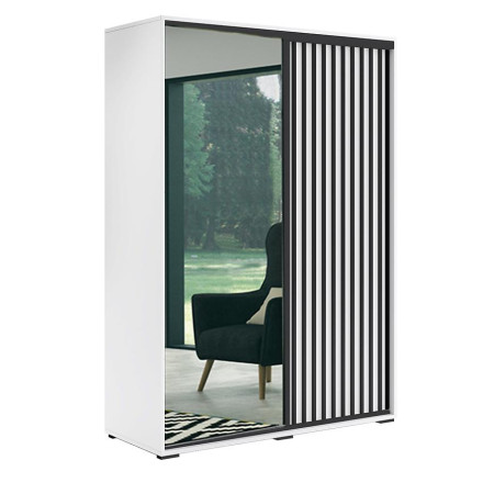 Bútor webáruház Vác Dunakeszi bútorboltok Szekrény Atena fehér/lamel fekete 150x215x62 Bútor webáruház Vác Dunakeszi bútorboltok Szekrény Atena fehér/lamel fekete 150x215x62