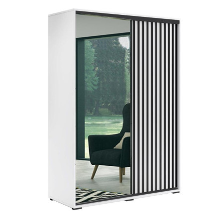 Bútor webáruház Vác Dunakeszi bútorboltok Szekrény Atena fehér/lamel fekete 200x215x62 Bútor webáruház Vác Dunakeszi bútorboltok Szekrény Atena fehér/lamel fekete 200x215x62