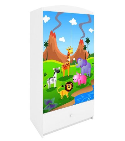 Bútor webáruház Vác Dunakeszi bútorboltok Szekrény Babydreams fehér – Safari