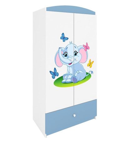 Bútor webáruház Vác Dunakeszi bútorboltok Szekrény Babydreams Kék – Elefánt