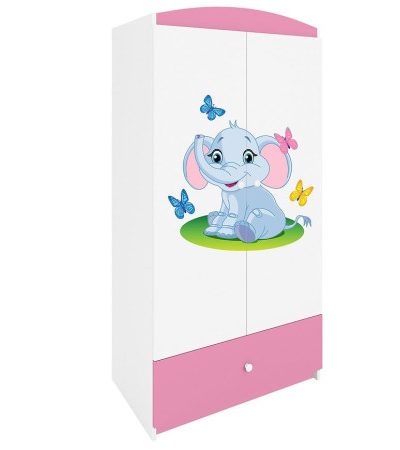 Bútor webáruház Vác Dunakeszi bútorboltok Szekrény Babydreams Rózsaszín – Elefánt