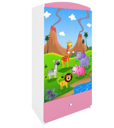 Bútor webáruház Vác Dunakeszi bútorboltok Szekrény Babydreams Rózsaszín – Safari