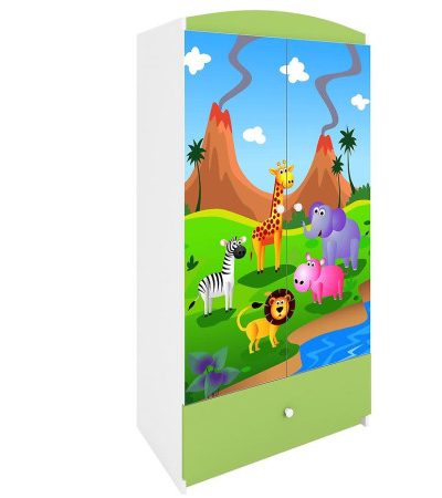 Bútor webáruház Vác Dunakeszi bútorboltok Szekrény Babydreams Zöld – Safari
